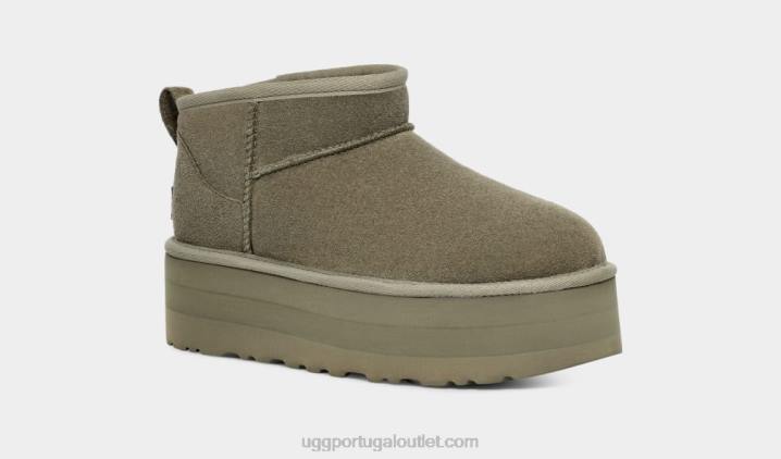 musgo verde plataforma ultra mini clássica UGG 20TJ633 todo gênero