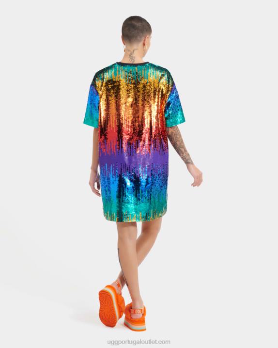 arco-íris vestido de lantejoulas zoey orgulho UGG 20TJ123 todo gênero