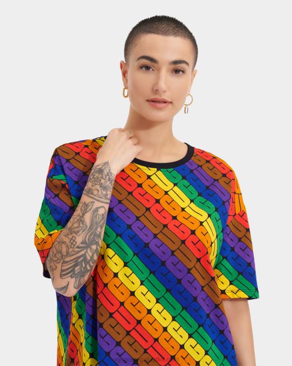 logotipo do arco-íris camiseta oversized toni orgulho UGG 20TJ1191 todo gênero