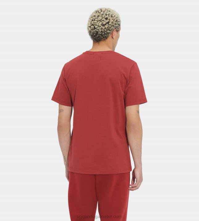 rico vermelho camiseta oversized logo chopd UGG 20TJ1401 todo gênero