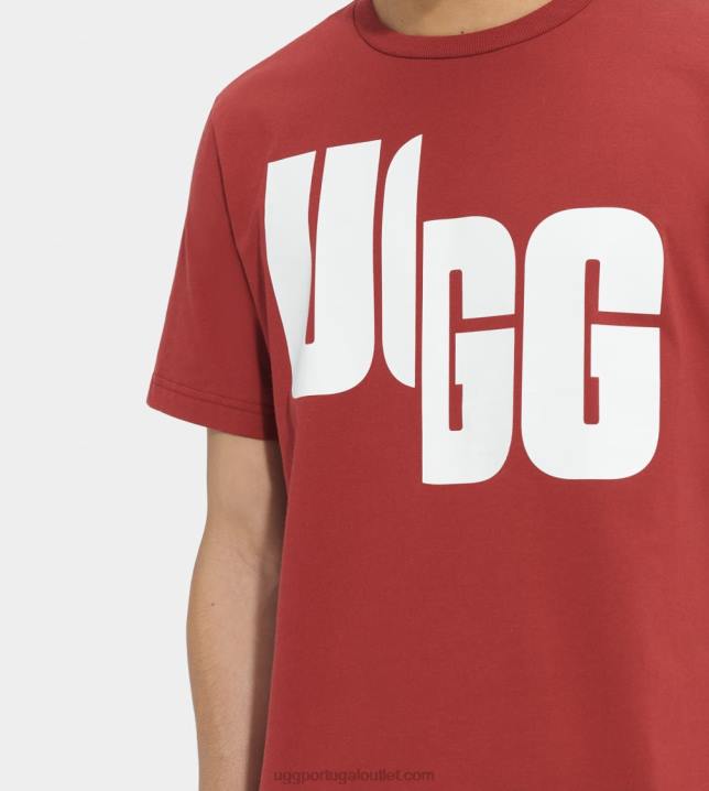 rico vermelho camiseta oversized logo chopd UGG 20TJ1401 todo gênero