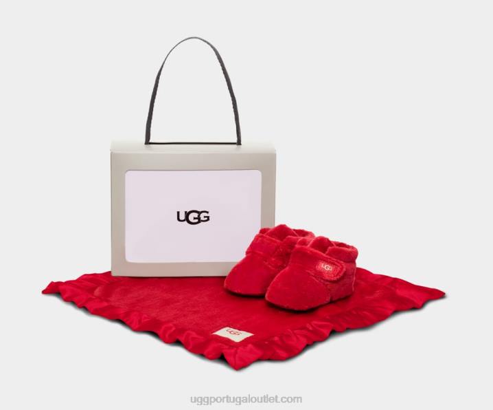 samba vermelho botinha bixbee e cobertor lovey UGG 20TJ331 bebê