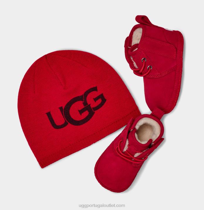 samba vermelho neumel & gorro UGG 20TJ337 bebê