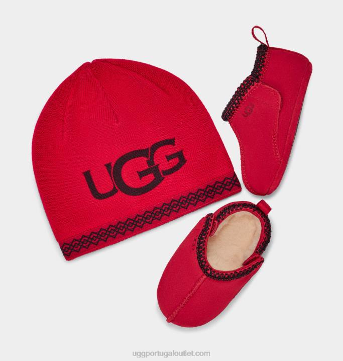 samba vermelho tasman e gorro UGG 20TJ336 bebê