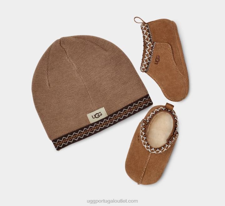 castanha tasman e gorro UGG 20TJ2035 bebê