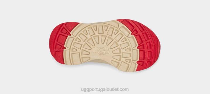 couro nogueira/vermelho samba canoa iii tempo UGG 20TJ1986 crianças
