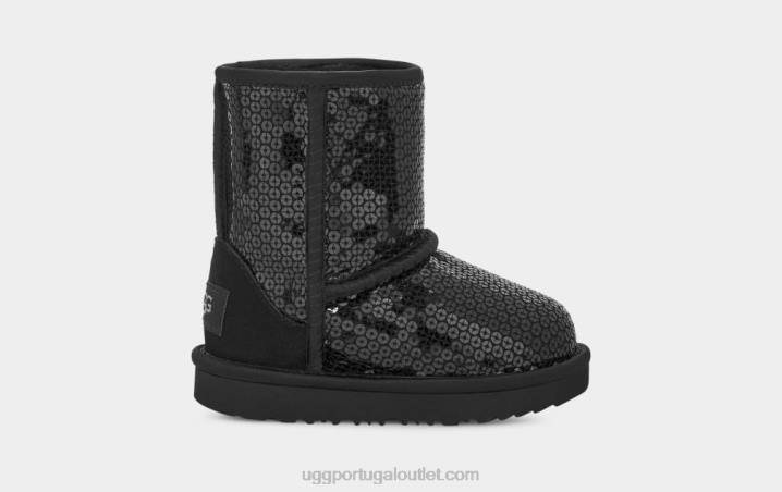 preto lantejoulas grossas curtas clássicas UGG 20TJ2093 crianças