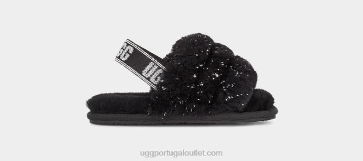 preto fluff sim brilho metálico UGG 20TJ1995 crianças