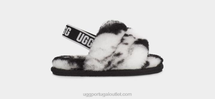 preto fluff sim deslizar mármore UGG 20TJ1997 crianças