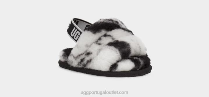 preto fluff sim deslizar mármore UGG 20TJ1997 crianças