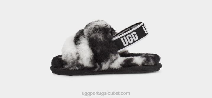 preto fluff sim deslizar mármore UGG 20TJ1997 crianças