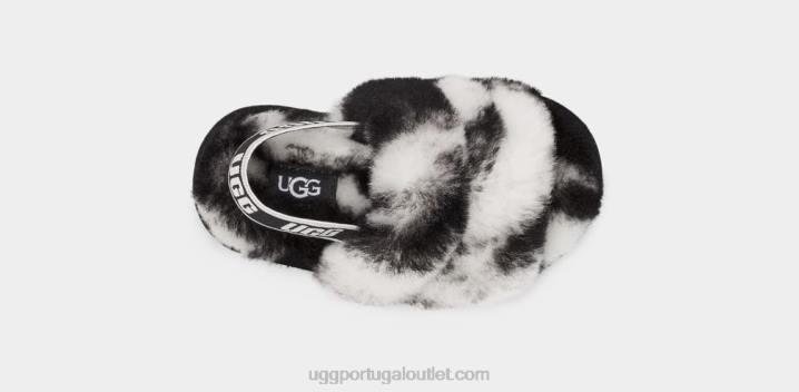 preto fluff sim deslizar mármore UGG 20TJ1997 crianças