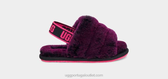 preto/rosa fofo sim deslize UGG 20TJ1996 crianças
