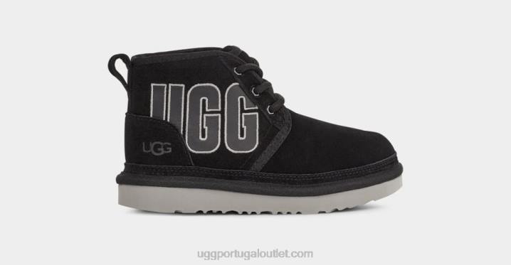 camurça preta/cinza esboço gráfico neumel UGG 20TJ1775 crianças