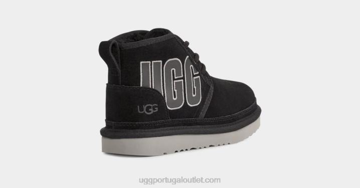 camurça preta/cinza esboço gráfico neumel UGG 20TJ1775 crianças