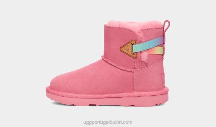 rosa rosa arco-íris arco-íris mini bailey flex UGG 20TJ253 crianças