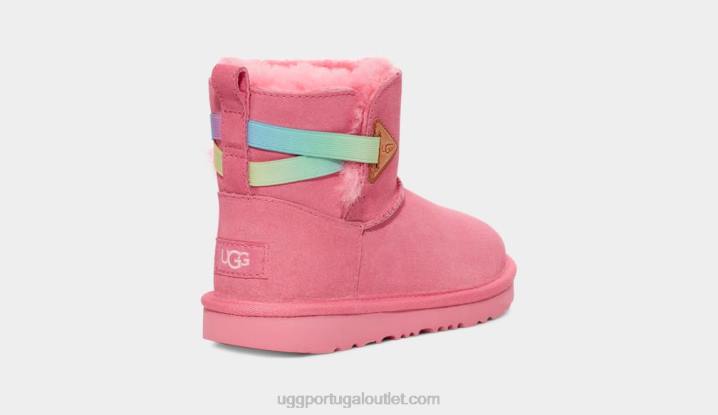 rosa rosa arco-íris arco-íris mini bailey flex UGG 20TJ253 crianças