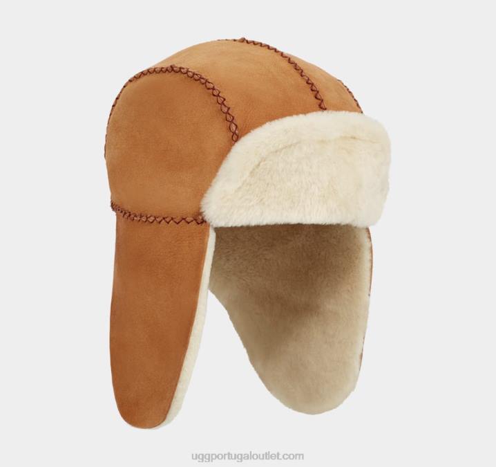 castanha caçador de pele de carneiro com ponto UGG 20TJ1781 crianças