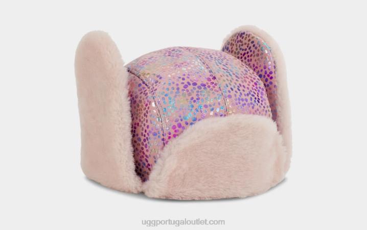 ponto brilhante rosa caçador de pele de carneiro de ponto brilhante UGG 20TJ1784 crianças