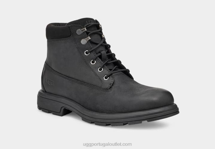 couro preto biltmore bota cano médio bico liso UGG 20TJ1604 homens