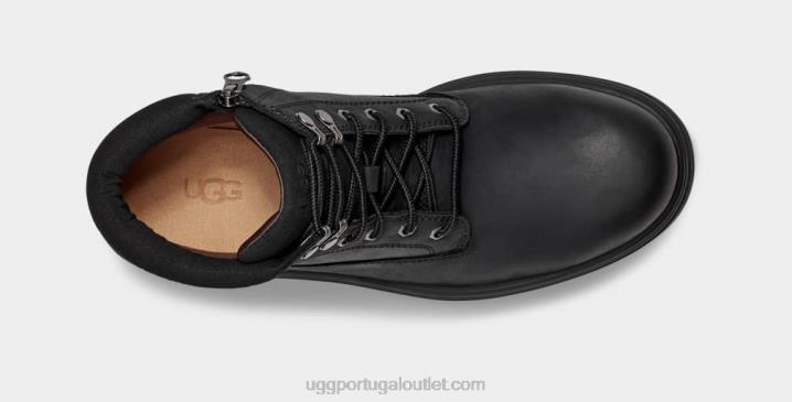 couro preto biltmore bota cano médio bico liso UGG 20TJ1604 homens