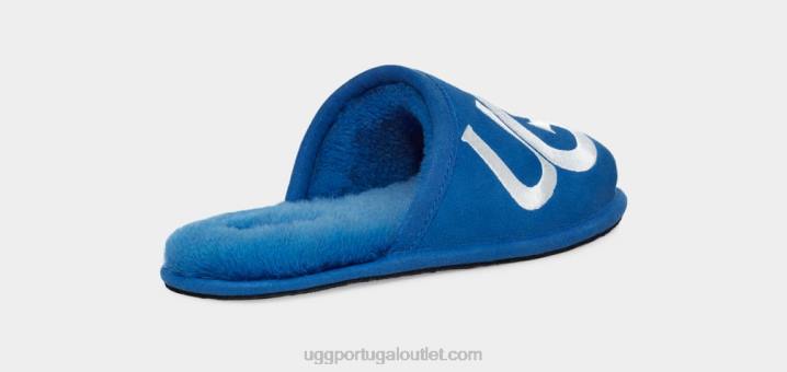 clássico azul/branco logotipo arranhado UGG 20TJ1618 homens