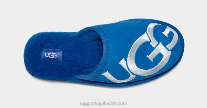 clássico azul/branco logotipo arranhado UGG 20TJ1618 homens