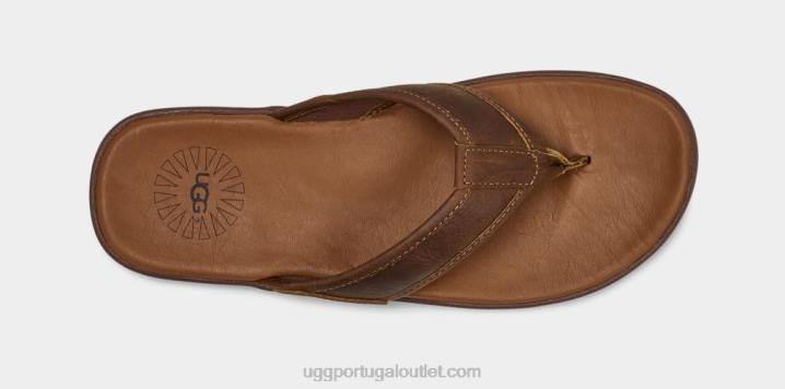 bagagem chinelos de couro à beira-mar UGG 20TJ1549 homens