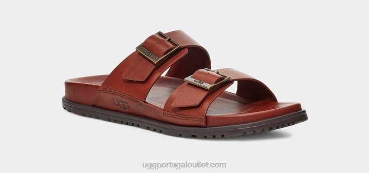 couro conhaque corrediça de fivela wainscott UGG 20TJ1403 homens