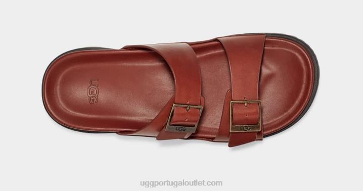 couro conhaque corrediça de fivela wainscott UGG 20TJ1403 homens