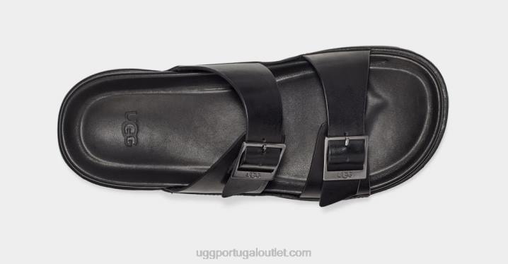 couro preto corrediça de fivela wainscott UGG 20TJ1404 homens