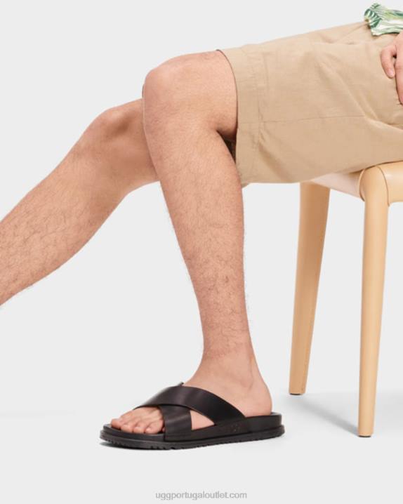 couro preto corrediça wainscott UGG 20TJ2302 homens