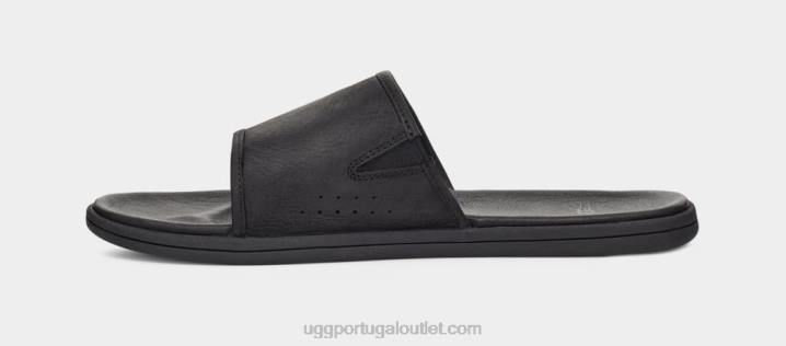 couro preto escorrega à beira-mar UGG 20TJ1545 homens