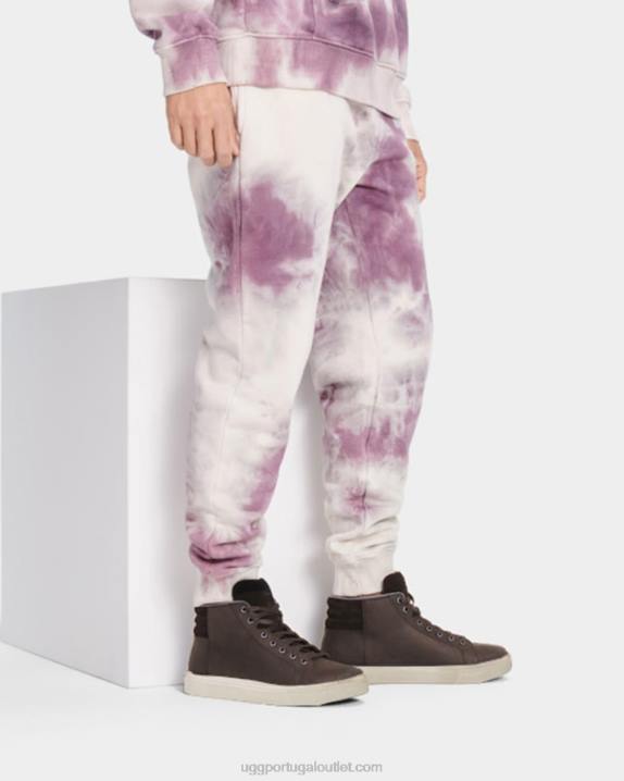 couro pardo Baysider tempo alto UGG 20TJ2298 homens