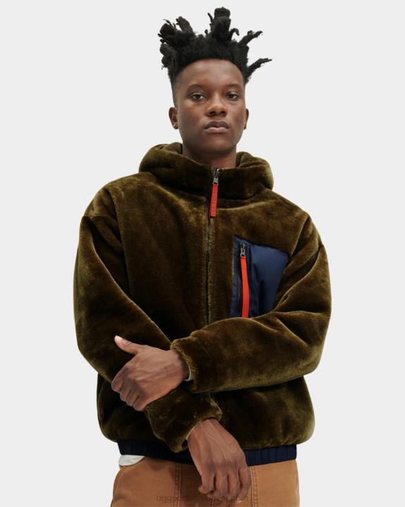 azeitona queimada kairo jaqueta de pele falsa UGG 20TJ1903 homens