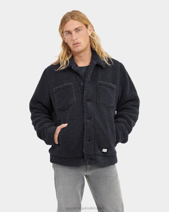 cinza escura Jaqueta Trucker Janson Sherpa UGG 20TJ1887 homens