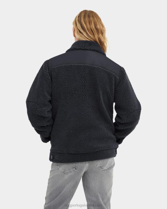 cinza escura Jaqueta Trucker Janson Sherpa UGG 20TJ1887 homens