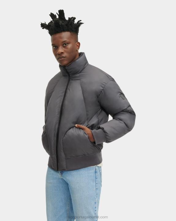 cinza escura damion sherpa jaqueta puffer UGG 20TJ1892 homens