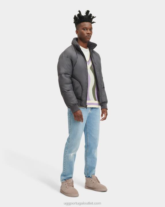 cinza escura damion sherpa jaqueta puffer UGG 20TJ1892 homens