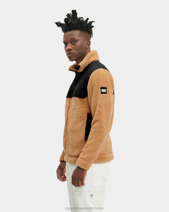 missô/alcatrão jaqueta sherpa seth bloqueada UGG 20TJ1863 homens