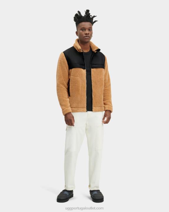 missô/alcatrão jaqueta sherpa seth bloqueada UGG 20TJ1863 homens