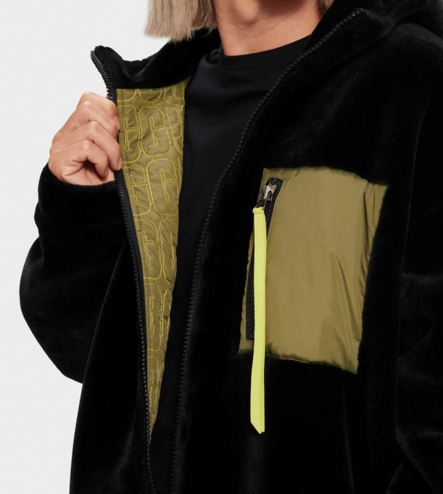 preto kairo jaqueta de pele falsa UGG 20TJ1904 homens