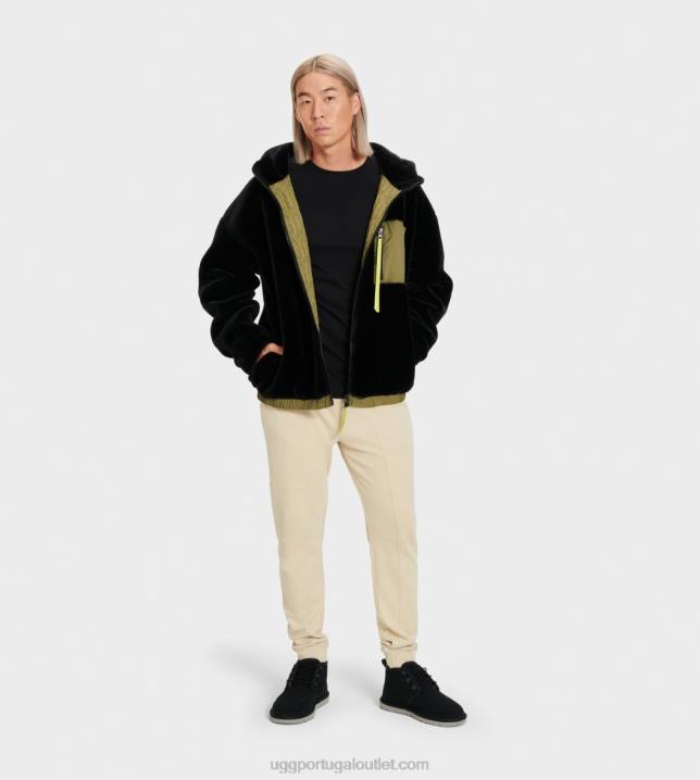 preto kairo jaqueta de pele falsa UGG 20TJ1904 homens
