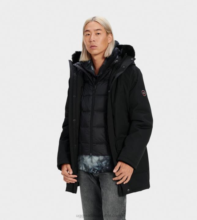 preto parca butte UGG 20TJ1908 homens