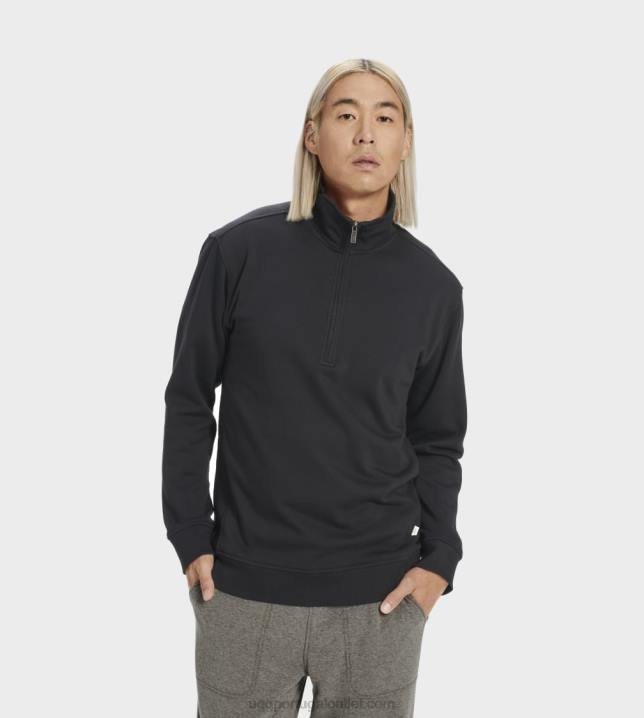 preto pulôver zeke meio zíper UGG 20TJ1848 homens