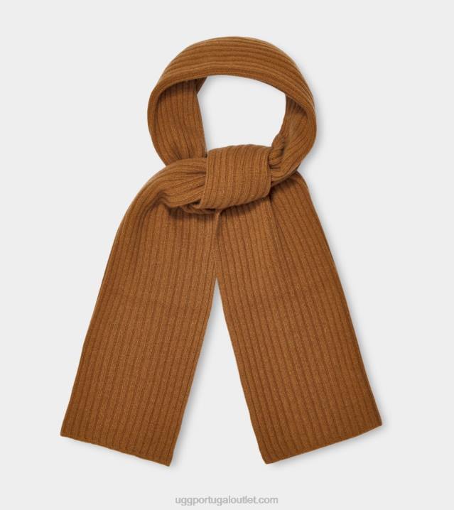 camello scuro cachecol de tricô pryce UGG 20TJ1197 mulheres