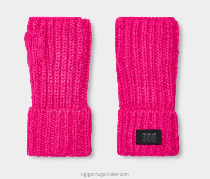 Rosa neon luva grossa sem dedos UGG 20TJ2256 mulheres