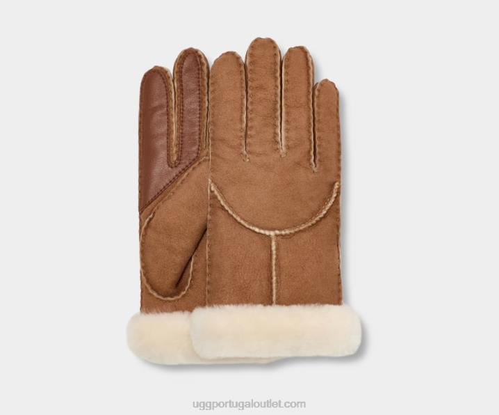 castanha luva de pele de carneiro UGG 20TJ1269 mulheres
