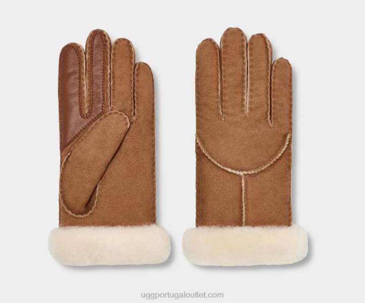 castanha luva de pele de carneiro UGG 20TJ1269 mulheres