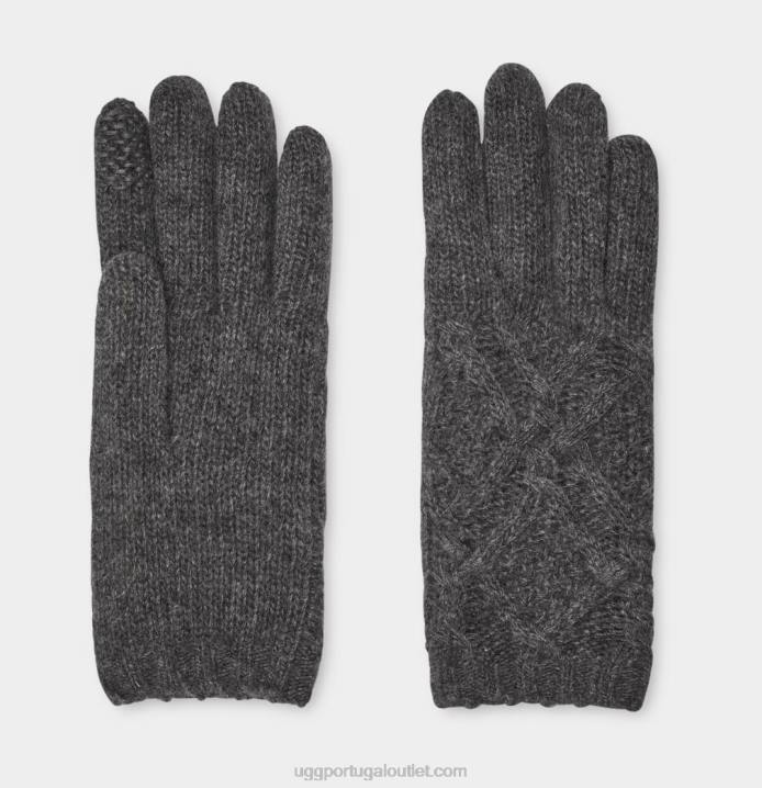 cinza urze médio luva de malha desmond cable UGG 20TJ1349 mulheres